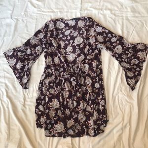 American Eagle Boho Floral Kimono